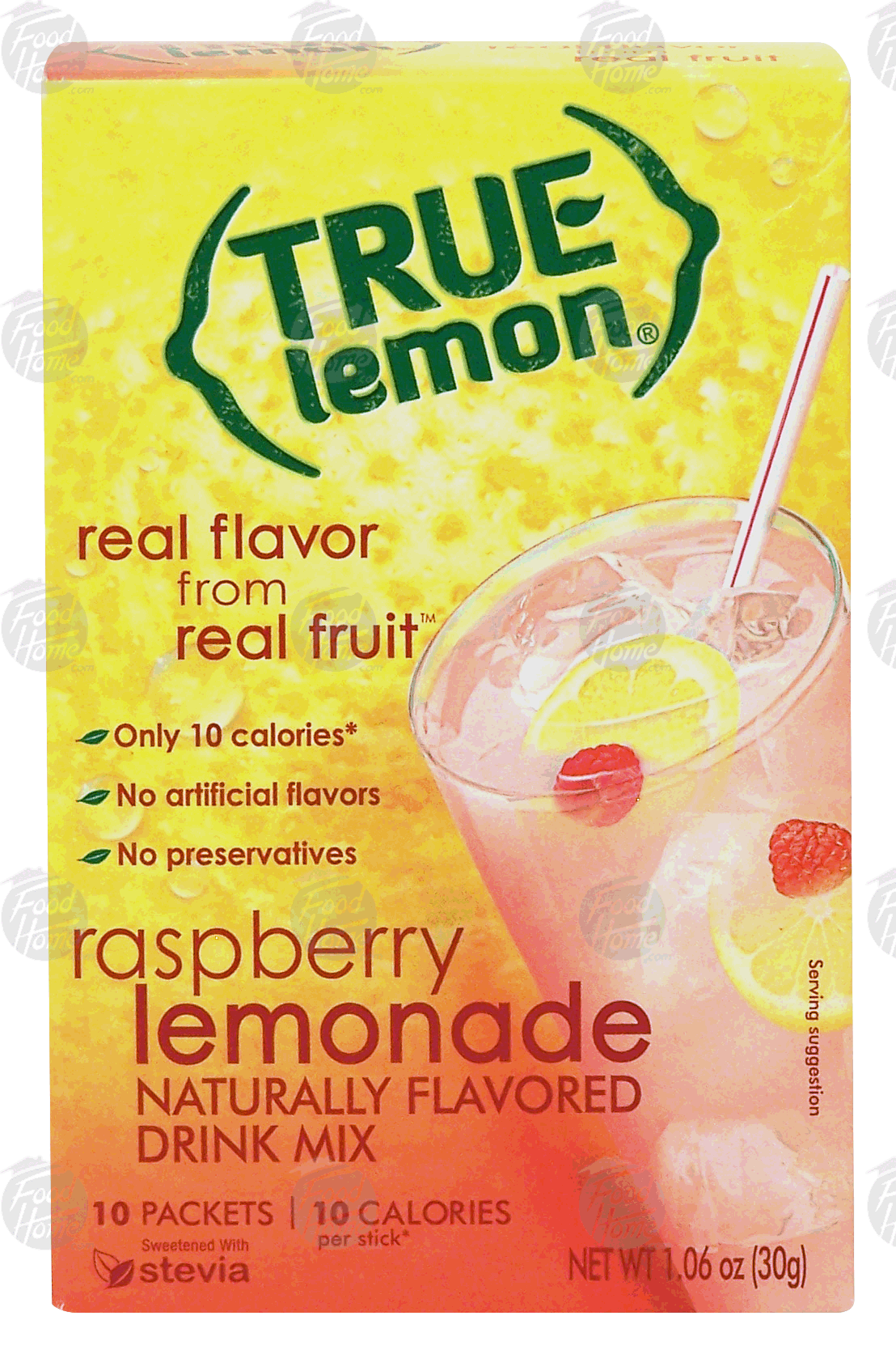 True Lemon  raspberry lemonade flavor powder drink mix, 10-packets Full-Size Picture